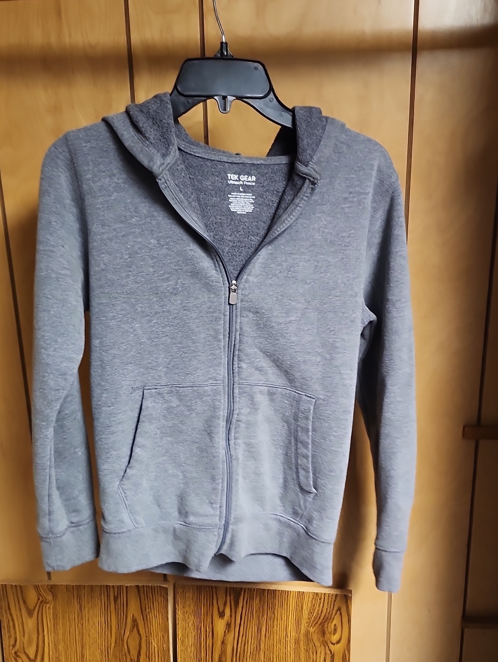 Tek Gear gray zip-up hoodie